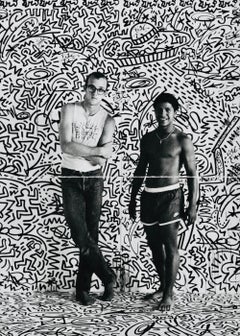 Keith Haring with LA2 (Keith Haring Tony Shafrazi announcement 1982)
