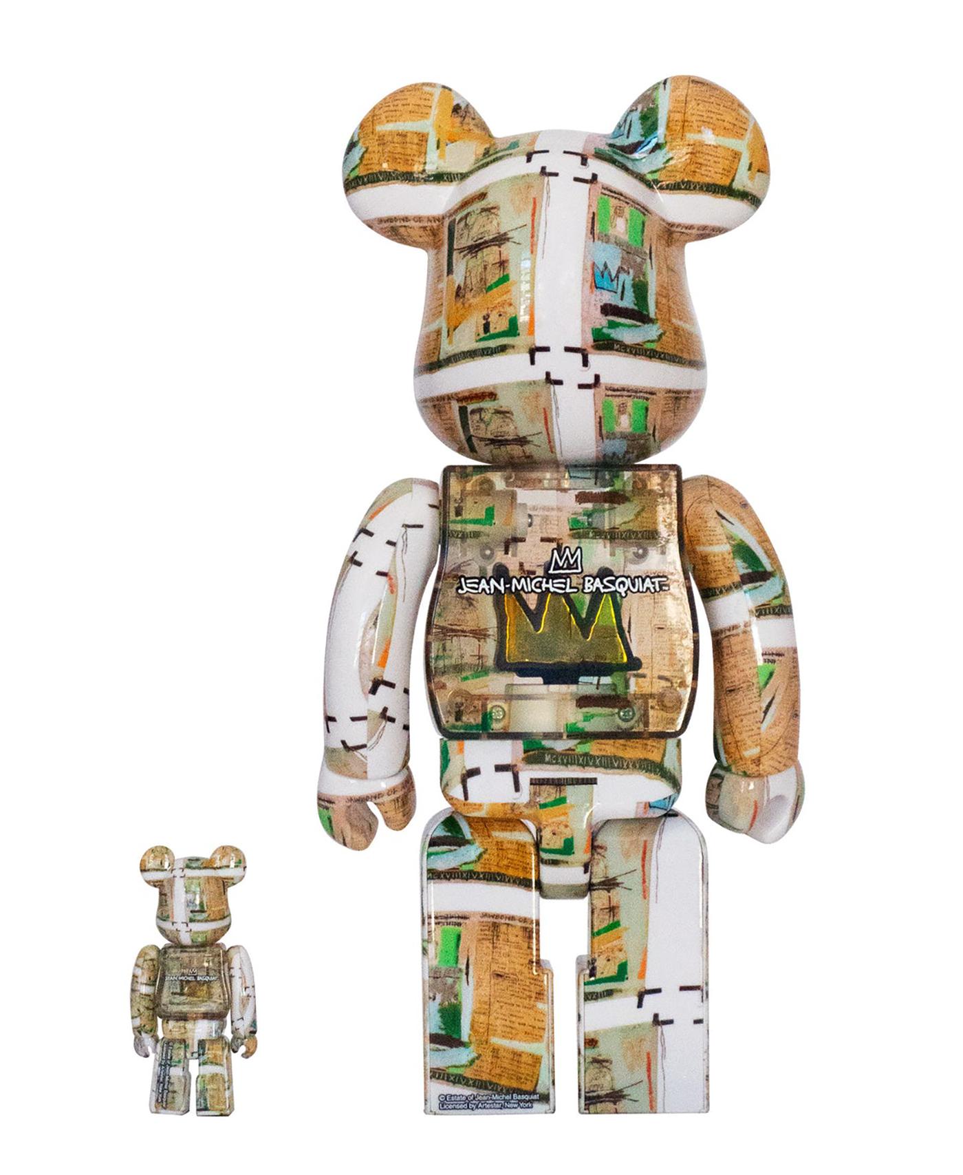 Basquiat Bearbrick 400% e 100% art toy (Basquiat Be@rbrick) - Print Pop Art di Jean-Michel Basquiat