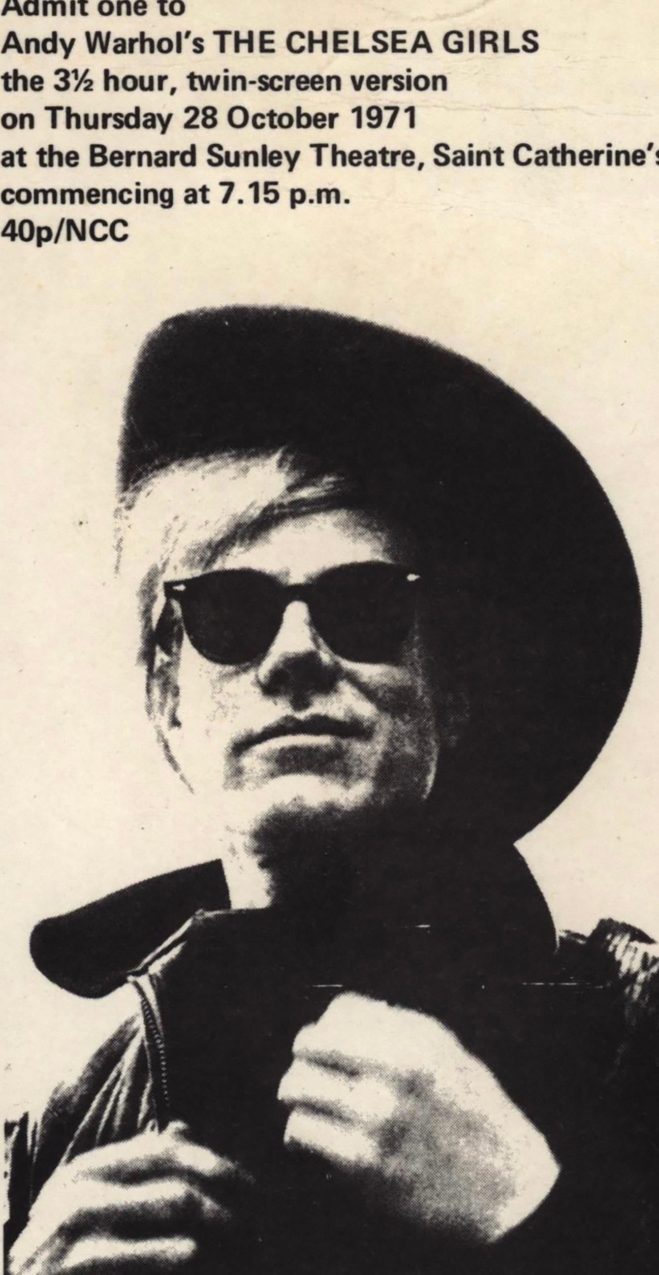 Andy Warhol Chelsea Girls 1971 (Ankündigung) im Angebot 1