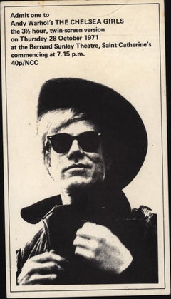 Andy Warhol Chelsea Girls 1971 (Ankündigung)