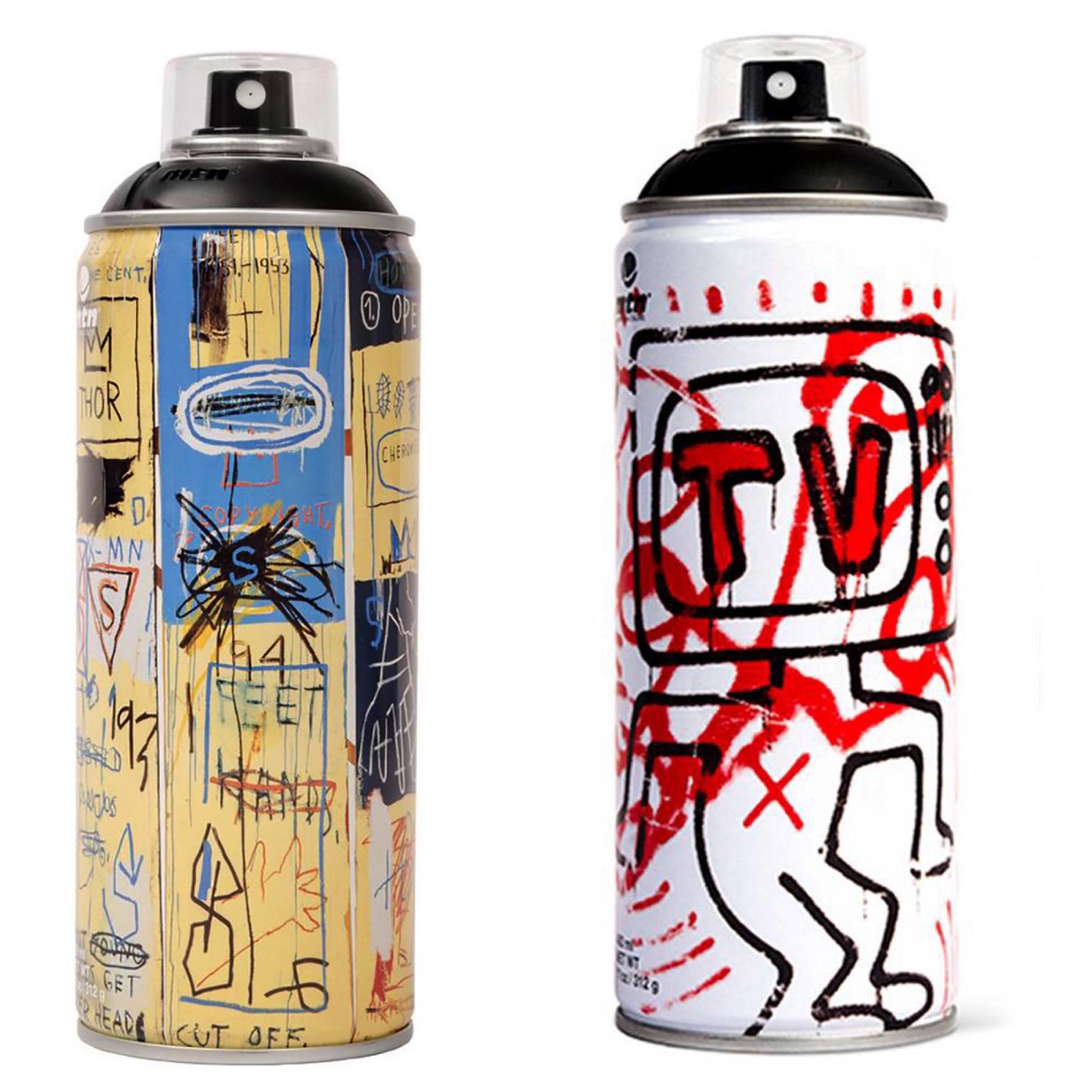 Limited edition Basquiat Keith Haring Spray Paint Cans