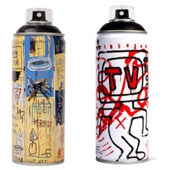 Used Limited edition Basquiat Keith Haring Spray Paint Cans