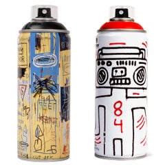 Used Limited edition Basquiat Keith Haring Spray Paint Cans
