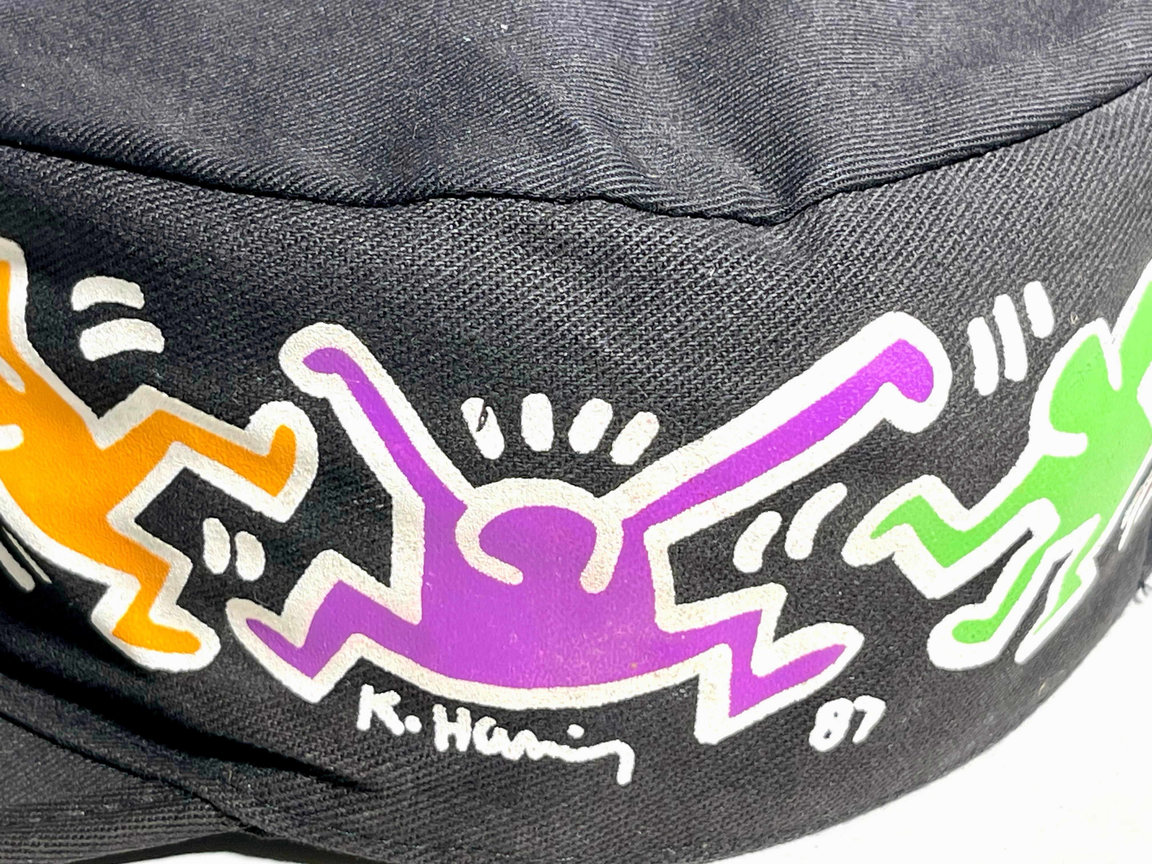 Chapeau Pop Shop original Keith Haring des années 1980 en vente 1
