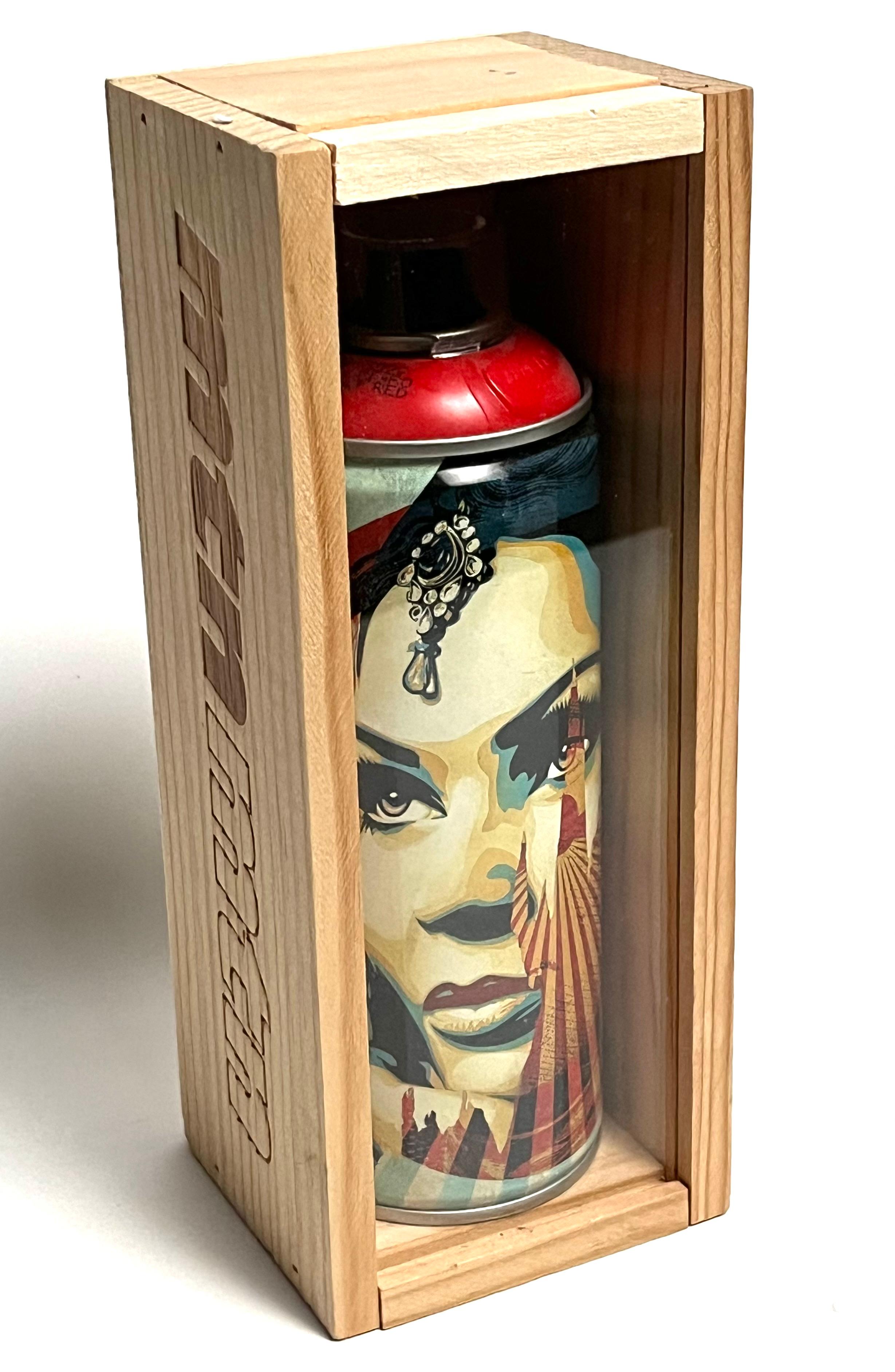 Shepard Fairey Limited Edition Spray Paint Can (Shepard Fairey cut it up) For Sale 4