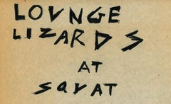 Basquiat 1979 Drawing (Basquiat Lounge Lizards draing)