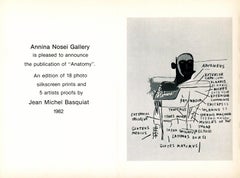 Vintage Basquiat Annina Nosei Gallery 1982 (Basquiat anatomy announcement)