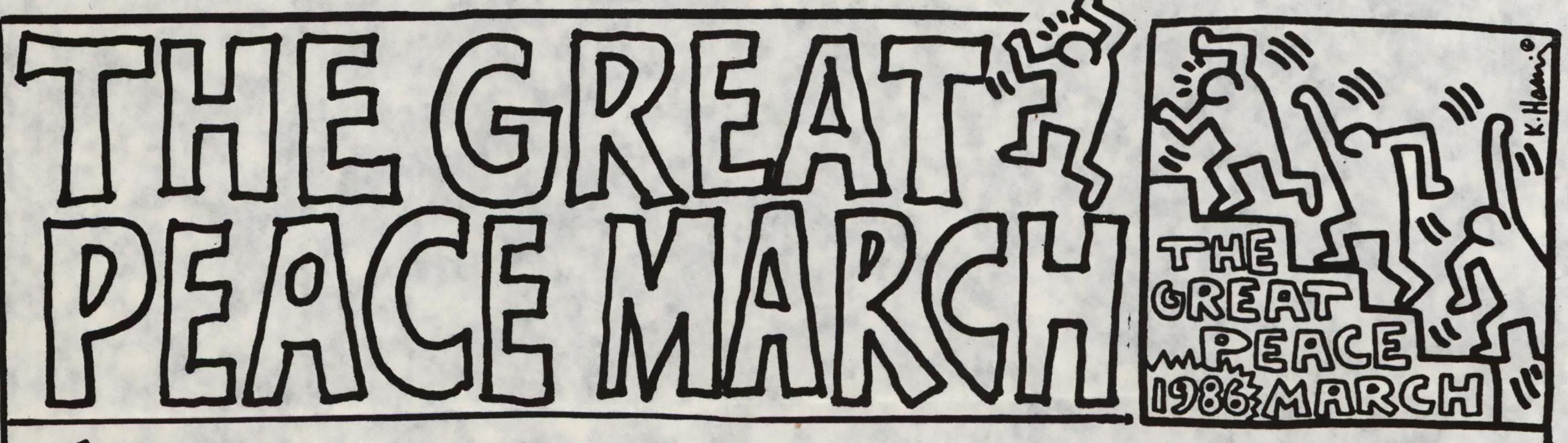 Keith Haring The Great Peace mars 1986 (announcemet) en vente 2