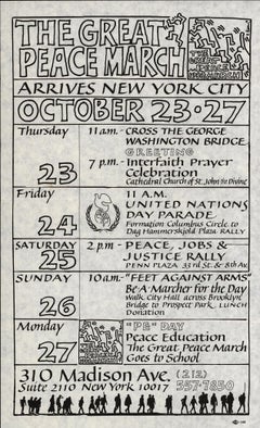 Keith Haring The Great Peace March 1986 (announcemet)
