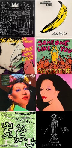 Basquiat Keith Haring Andy Warhol Designed Record Covers (8 works)