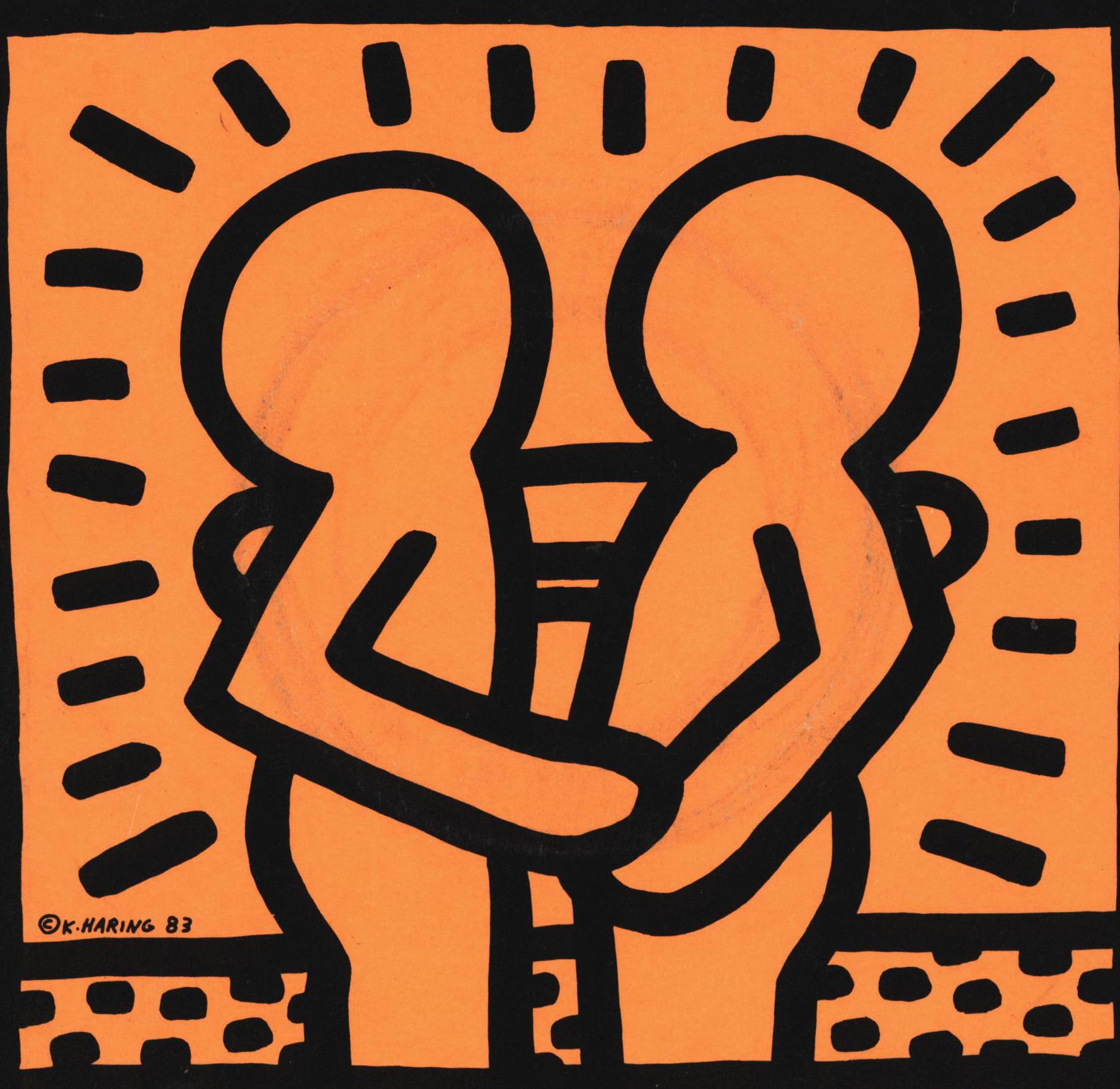 Rare 1980s Keith Haring Vinyl Record Art For Sale 2