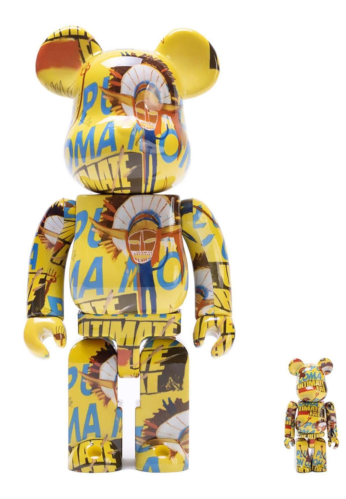 Warhol Basquiat Bearbrick 400% figures set of 2 (Warhol Basquiat Be@rbrick) - Pop Art Art by Jean-Michel Basquiat