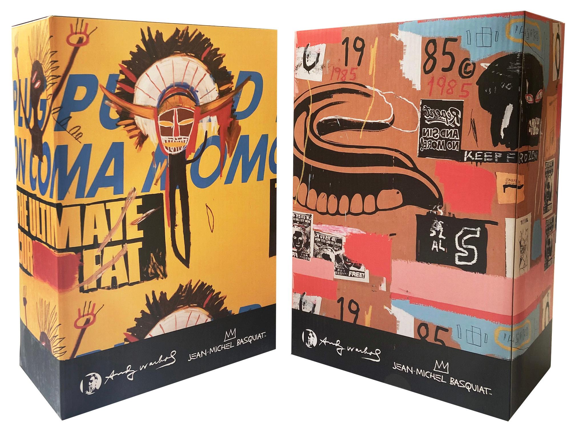 Warhol Basquiat Bearbrick 400% figures set of 2 (Warhol Basquiat Be@rbrick) For Sale 5