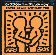 Seltene 1980er Keith Haring Plattenkunst (Keith Haring David Bowie)