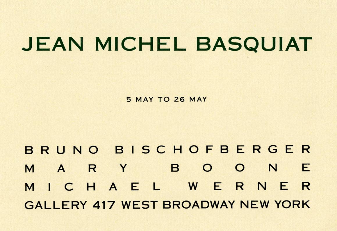 Basquiat at Bruno Bischofberger Mary Boone gallery  - Art by after Jean-Michel Basquiat