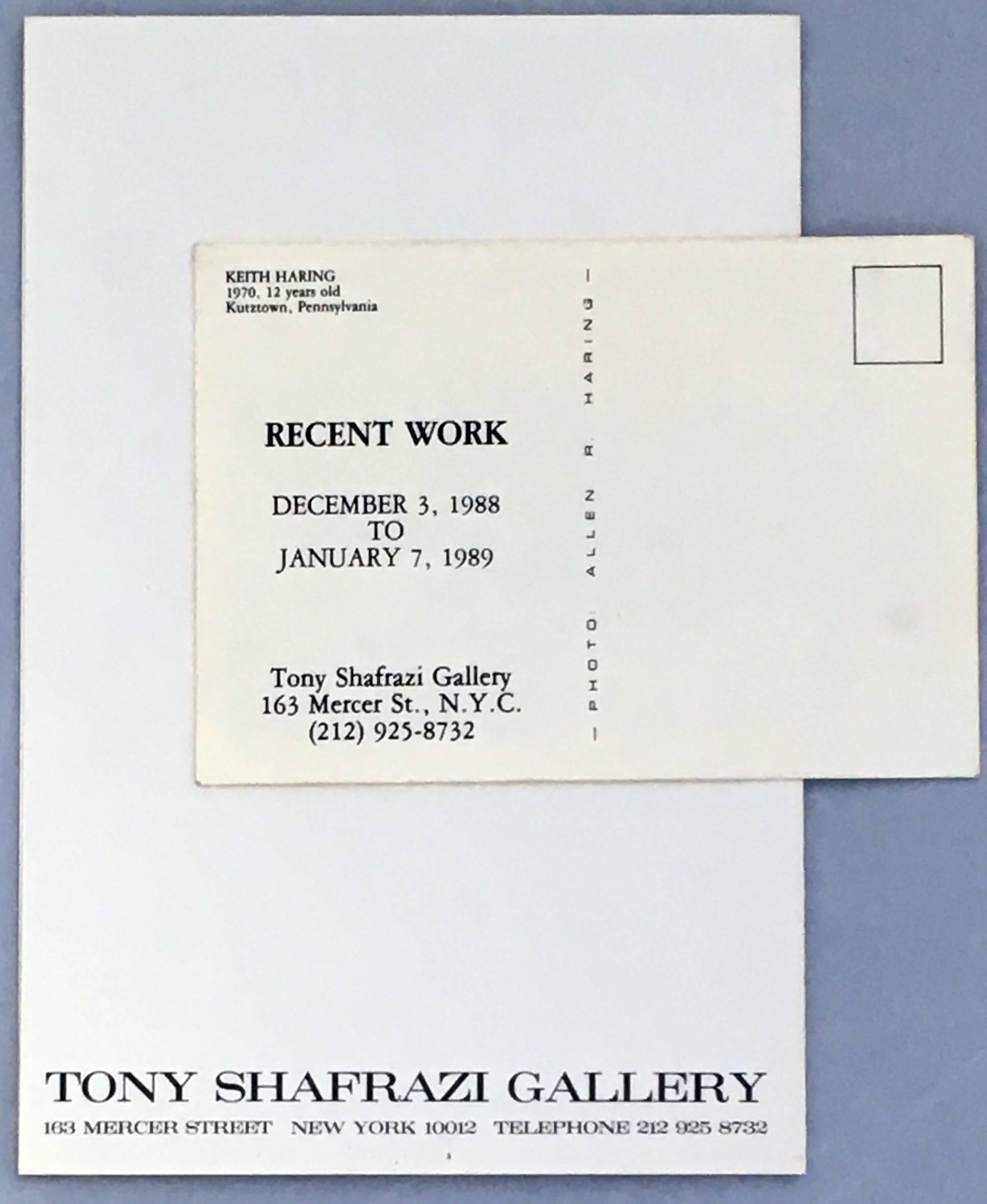 Keith Haring at Tony Shafrazi Gallery (set of 3 vintage Haring collectibles)  4