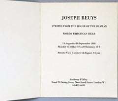 Warhol Joseph Beuys 1980 announcement