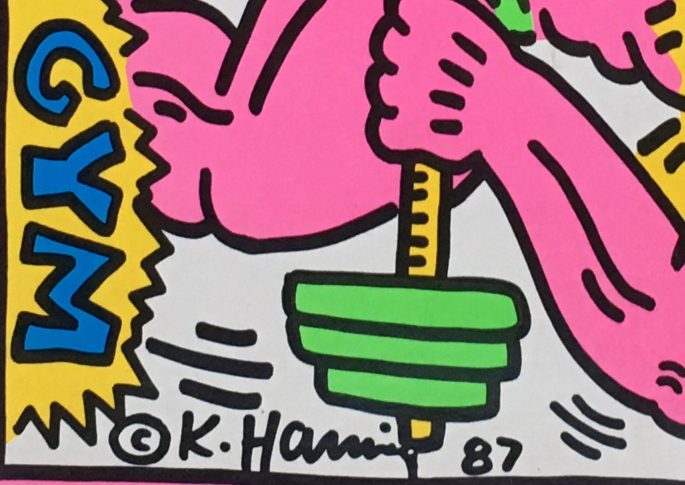 Rare Original Keith Haring Vinyl Record Art (vintage Keith Haring)  2