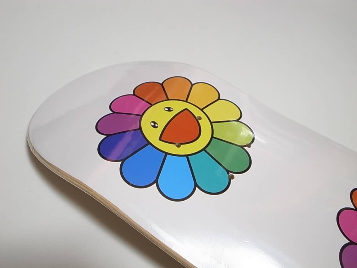 Murakami Flowers Skate Deck 
A vibrant piece of Takashi Murakami wall art produced as a limited series in conjunction with the 2017 Murakami exhibit: The Octopus Eats Its Own Leg, MCA Chicago. This deck is new in its original packaging. A brilliant