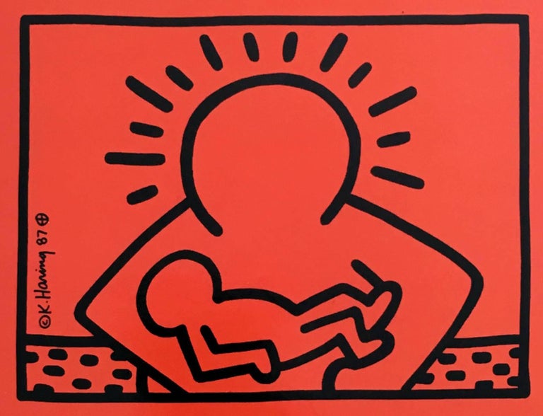 Keith Haring Rare Original Keith Haring Vinyl Record Art (Run Dmc