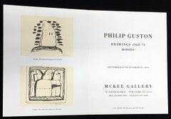 Announcements d'exposition Philip Guston lot de quatre (vintage Philip Guston)