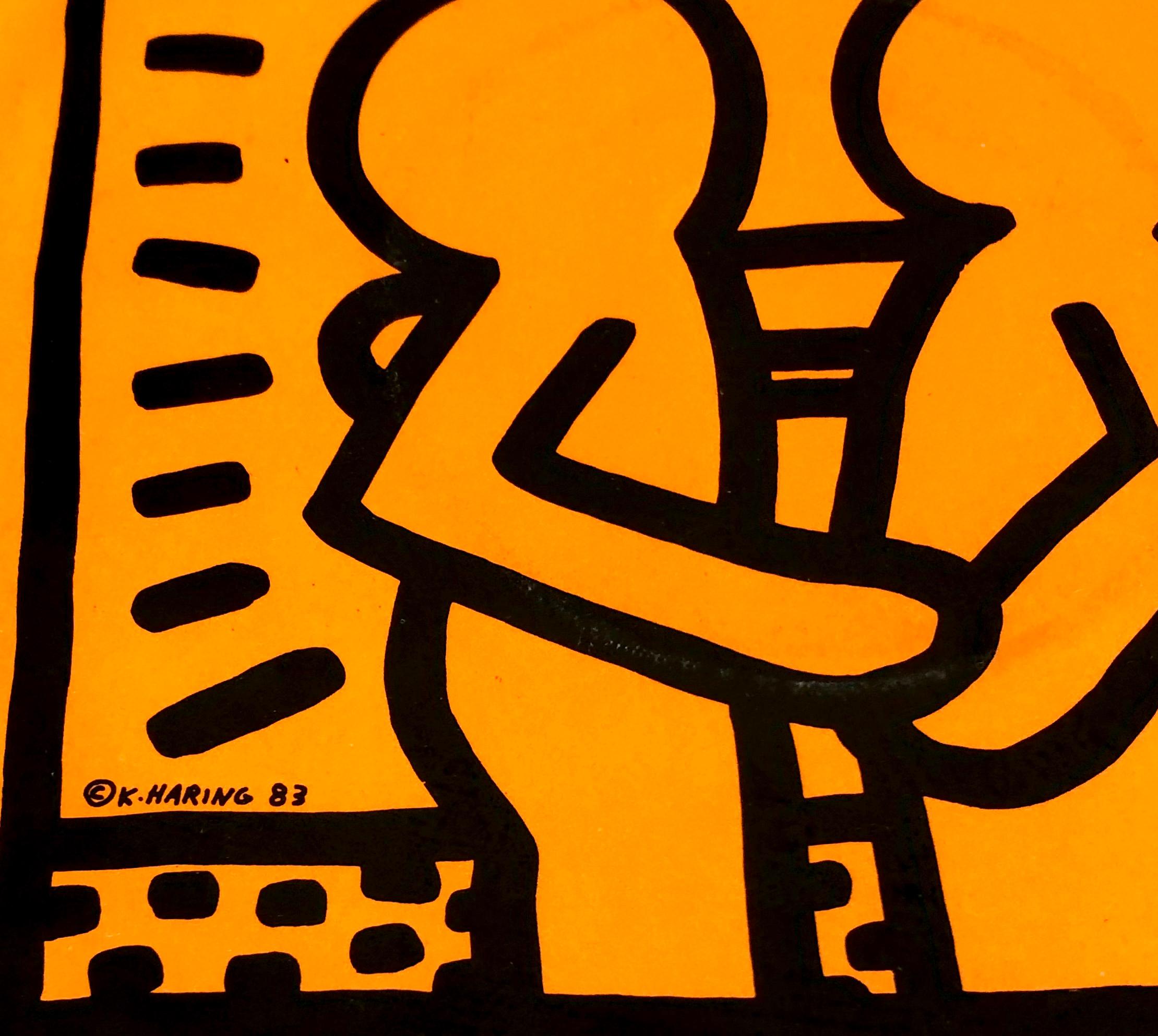Rare Original Keith Haring Vinyl Record Art 3
