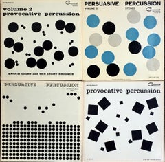 Josef Albers Vinylplattenkunst (Set von 4) 