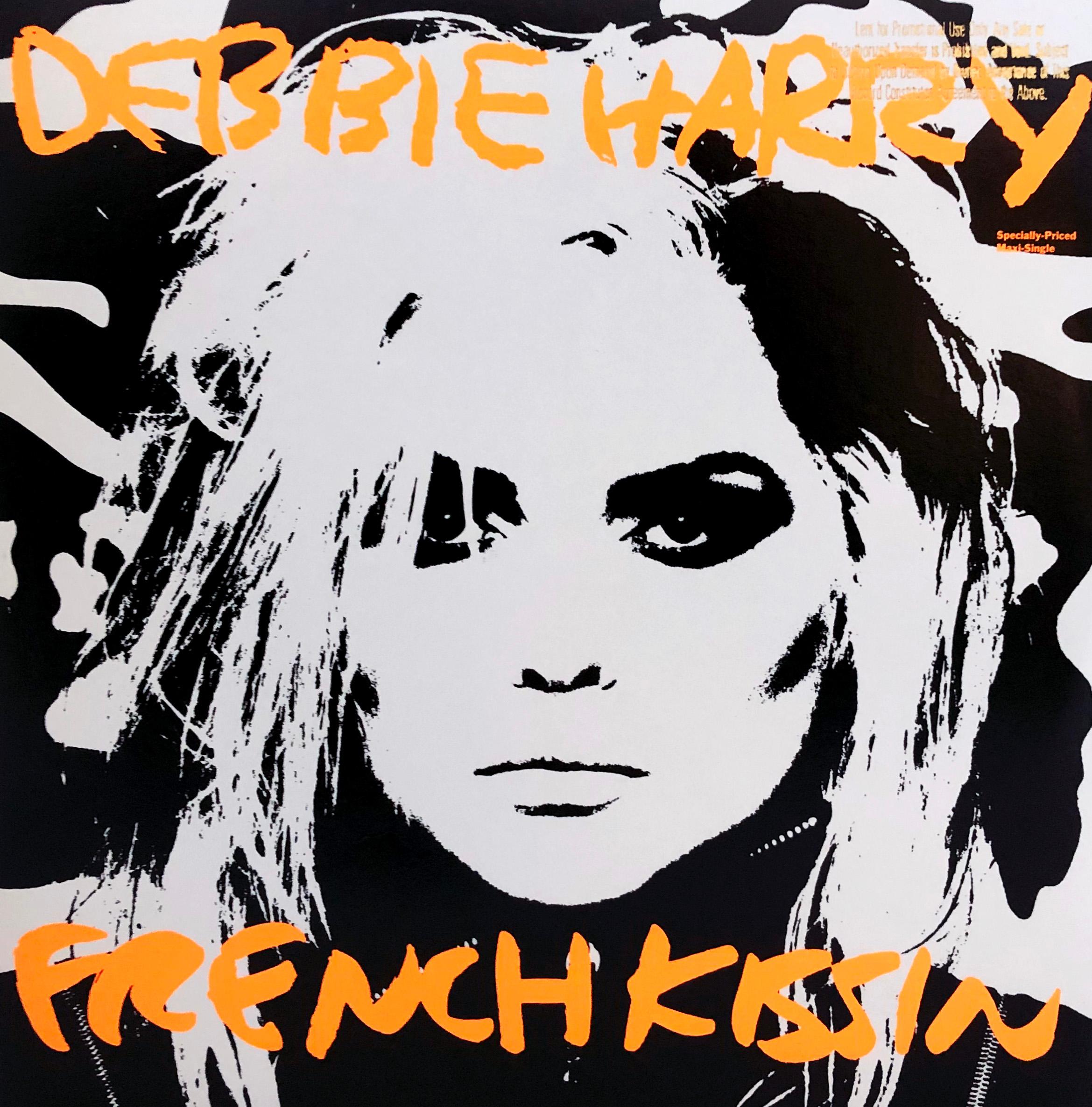 Andy Warhol Album Cover Art, 1986
Debbie Harry, "French Kissin" Vinyl Album; 1986 1st pressing. 
Featured prominently in 'Andy Warhol: The Record Covers, 1949-1987, a Catalog Raisonne' by Warhol scholar Paul Marechal.
Inspired by Warhol's noted