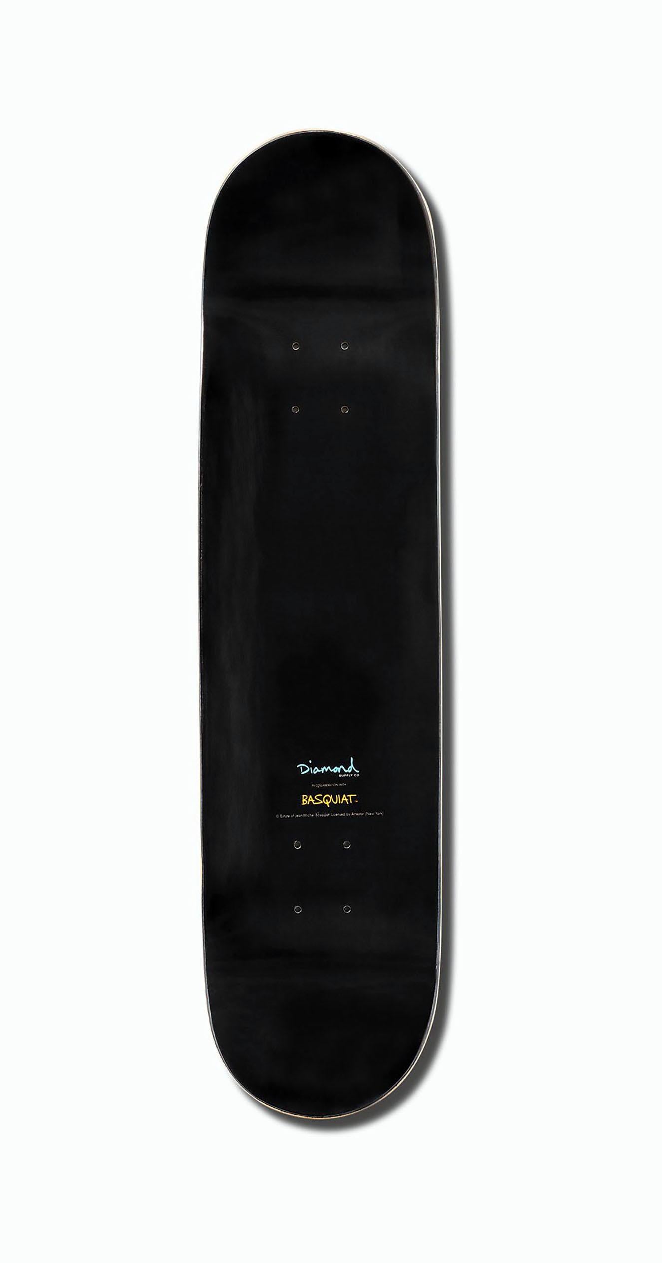 Basquiat Negro Athletes Skateboard Deck 
Limited edition Basquiat skate deck licensed by the Estate of Jean Michel Basquiat in conjunction with Artestar in 2018, featuring offset imagery of Basquiat's early Negro Athletes drawing. Makes for unique,