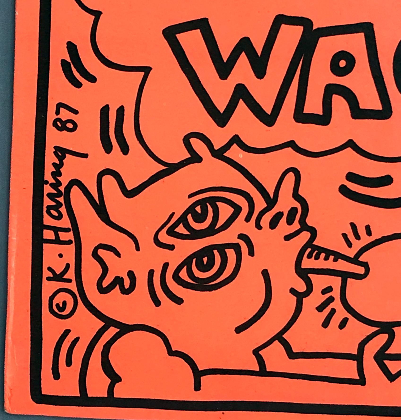 Rare original Keith Haring Vinyl Record Art (Keith Haring Crack Is Wack)  2