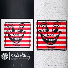 Keith Haring Skateboard Decks: set of 2 (Keith Haring smiley face)