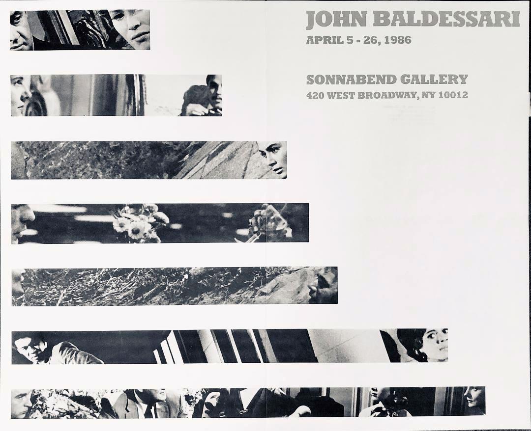Vintage-Ausstellungsplakat von John Baldessari (John Baldessari bei Sonnabend NY 1986) 1