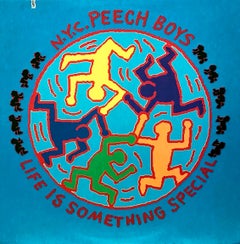 Original Keith Haring Album Cover Art