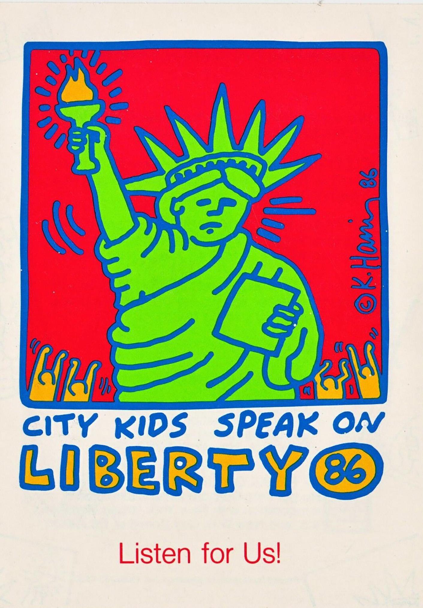 Keith Haring Citykids 1986 (sticker)  1