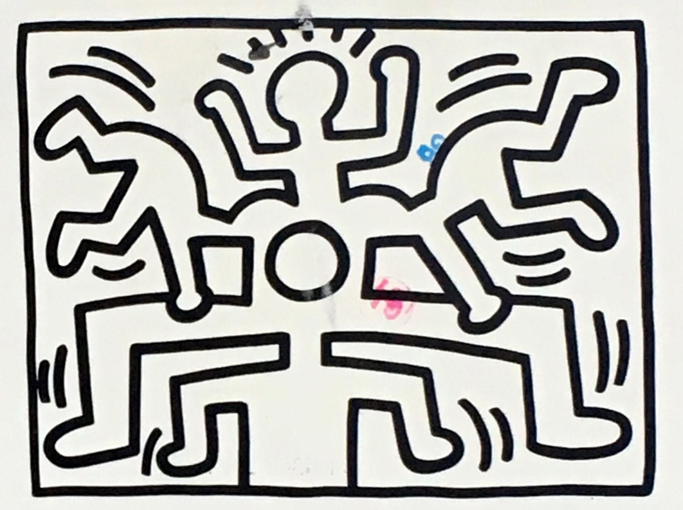 1980s Keith Haring announcement card (Vintage Keith Haring)  - Print by (after) Keith Haring