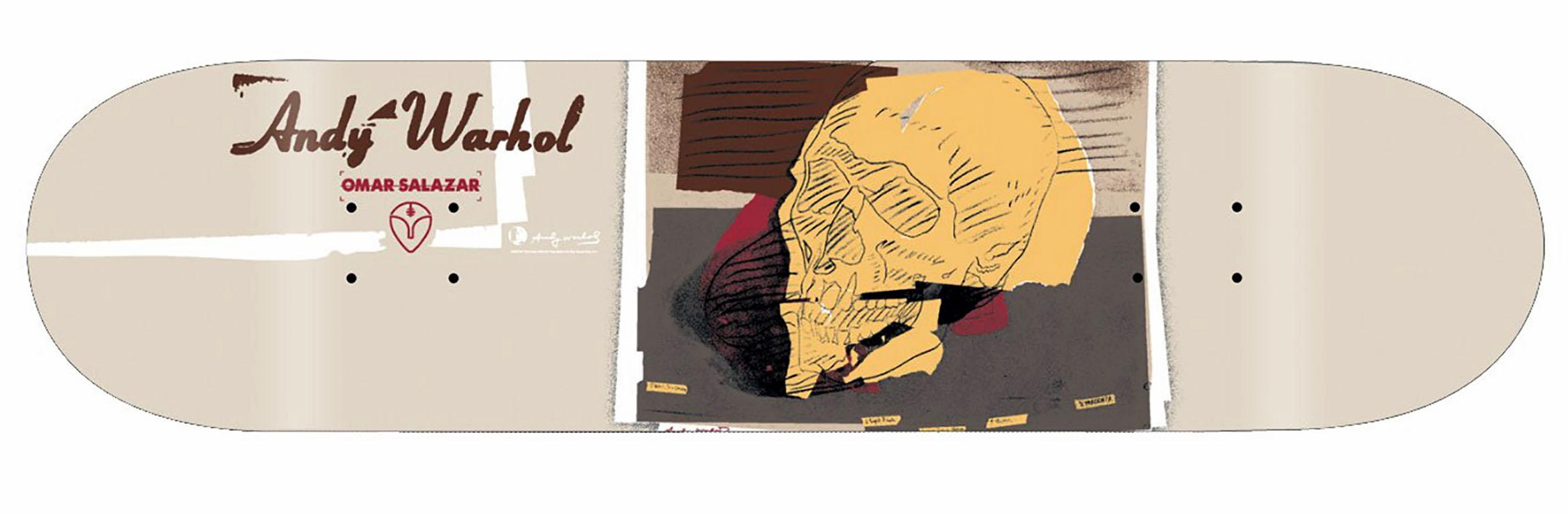 Andy Warhol Skull Skateboard Deck (Warhol skulls)  - Print by (after) Andy Warhol