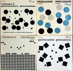 L'art des disques vinyles de Josef Albers (set de 4) 