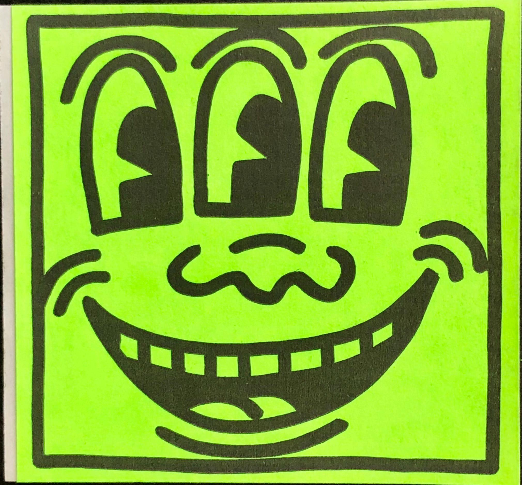 Original-Aufkleber mit drei Augen von Keith Haring (Haring Anfang der 80er Jahre) 1