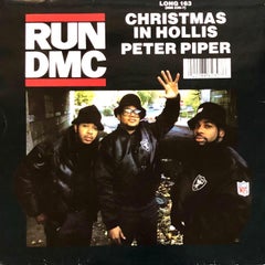 Rare Original Keith Haring Vinyl Record Art (Run Dmc Christmas)