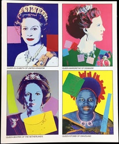 Warhol Reigning Queens announcement 1985 (Warhol at Leo Castelli)
