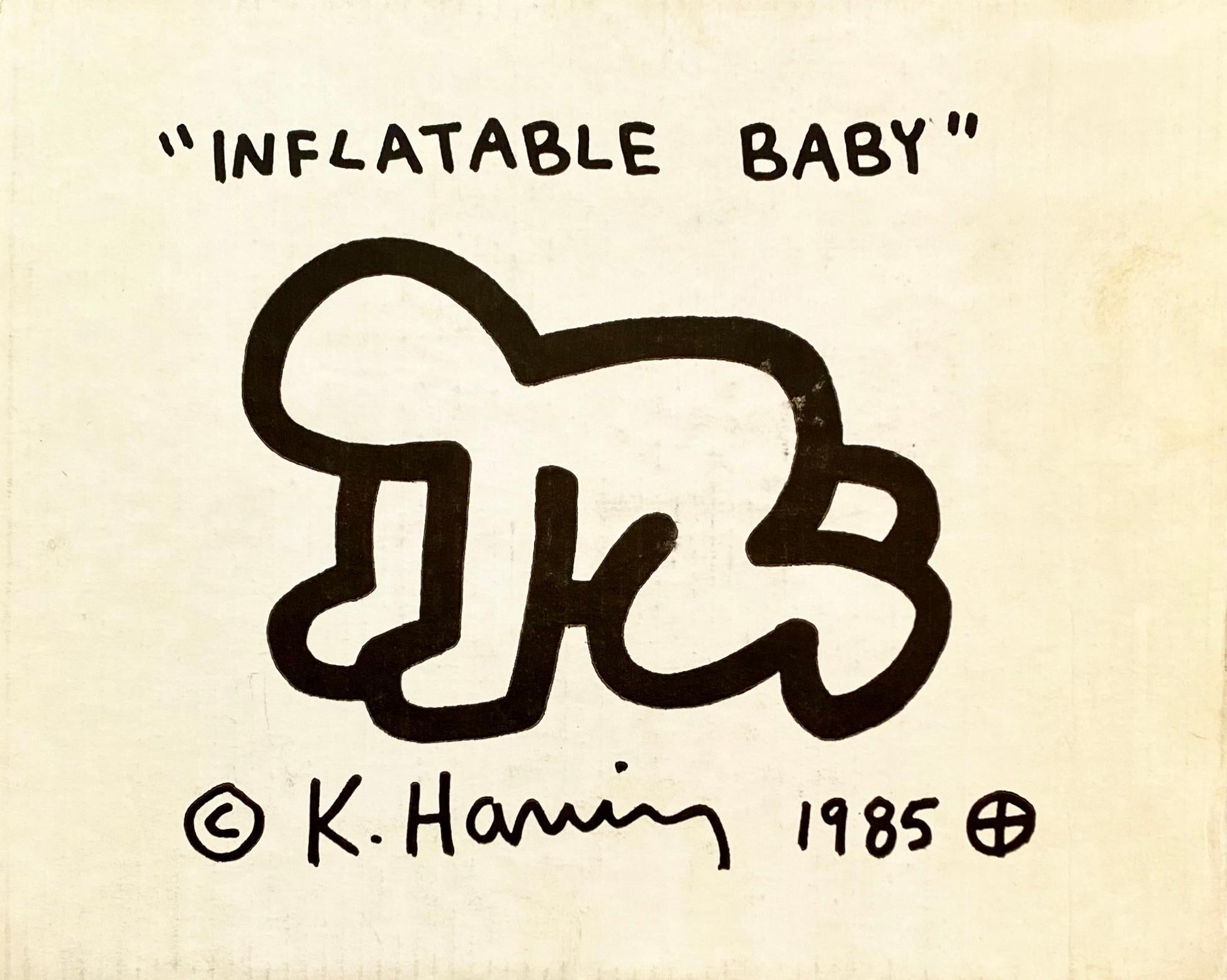 inflatable baby keith haring