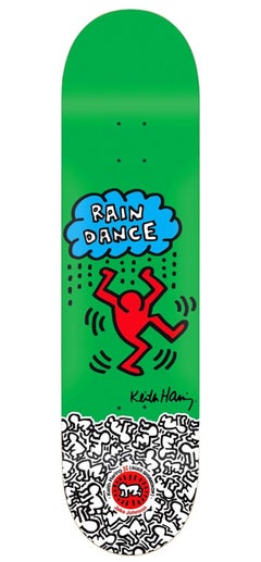 Vintage Keith Haring Rain Dance Skateboard Deck 