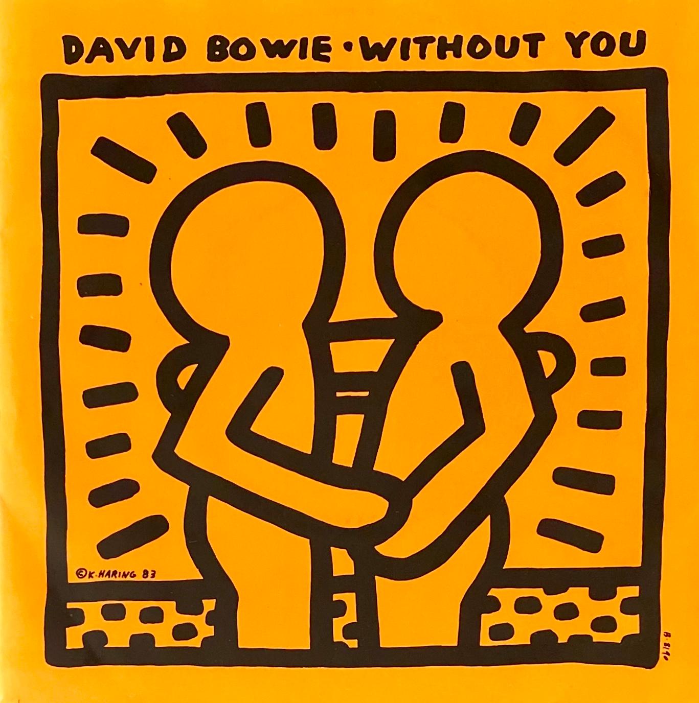 David BOWIE "Without You" A Rare Highly Sought After Vinyl Art Cover featuring Original Artwork by Keith Haring

Year: 1983

Medium: Off-Set Lithograph

Dimensions: 7 x 7 inches

Cover: Some minor shelf wear; otherwise a fine impression in very good