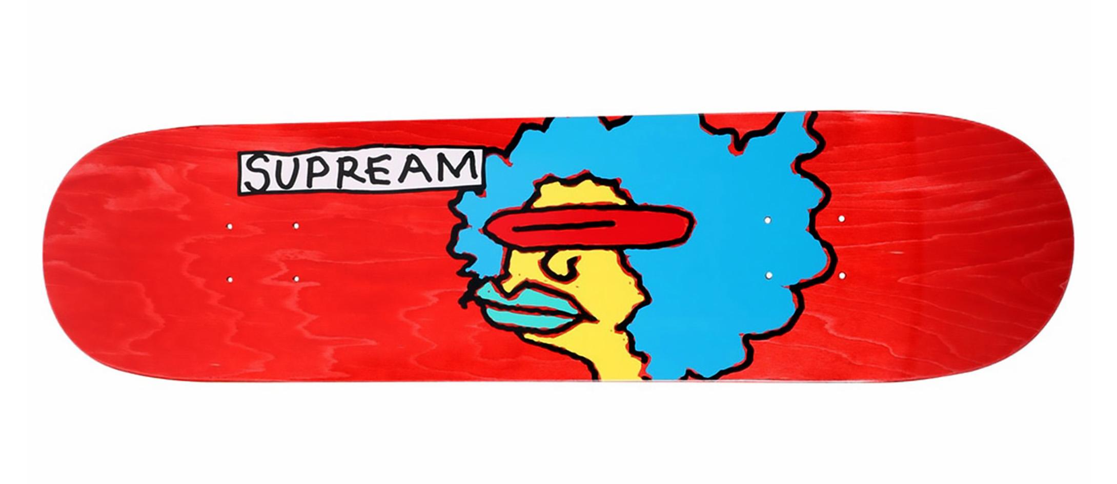 Supreme Supream sticker vinyl decal skateboard mermaid girl head Mark Gonz white 
