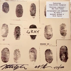 Basquiat Gray vinyl record signed (Basquiat Record Art)