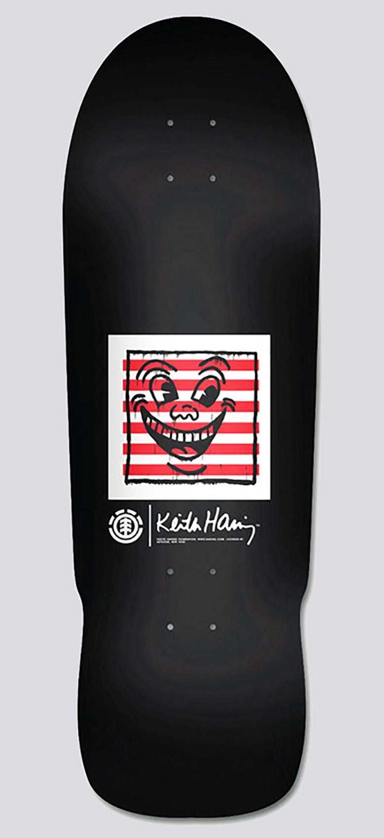 Keith Haring Skateboard Deck (Keith Haring three eyed face) - Pop Art Mixed Media Art by (after) Keith Haring