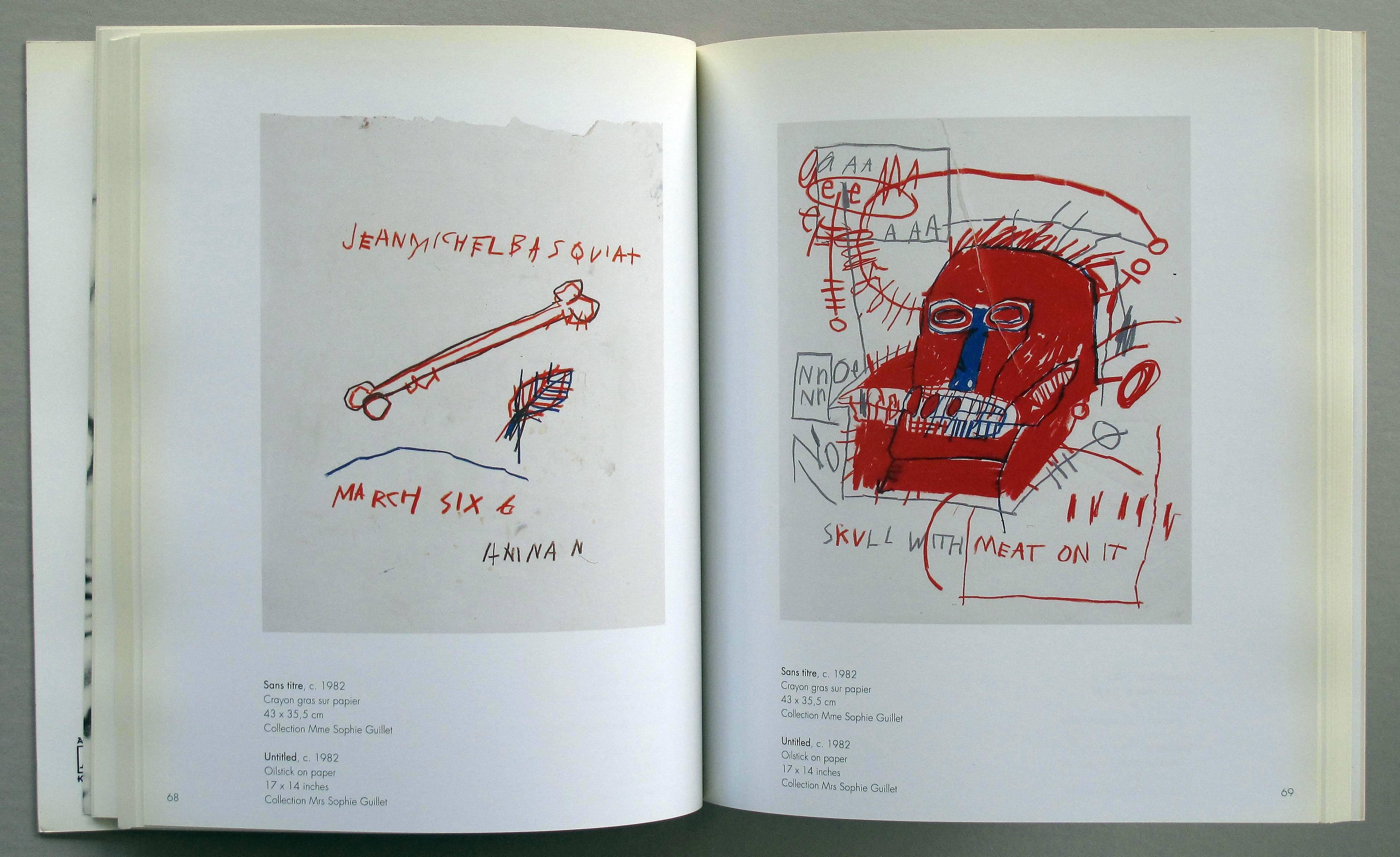 Basquiat Réunion des Musées Nationaux exhibition catalog, 1997:

A superbly composed & elaborate catalog of Basquiat drawings and works on paper published in 1997 by Réunion des Musées Nationaux, France. Features 85 beautifully illustrated color