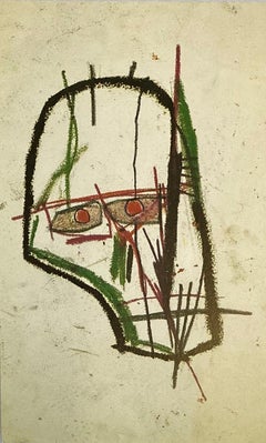Basquiat at Robert Miller Gallery 1996 (vintage Basquiat drawings announcement))