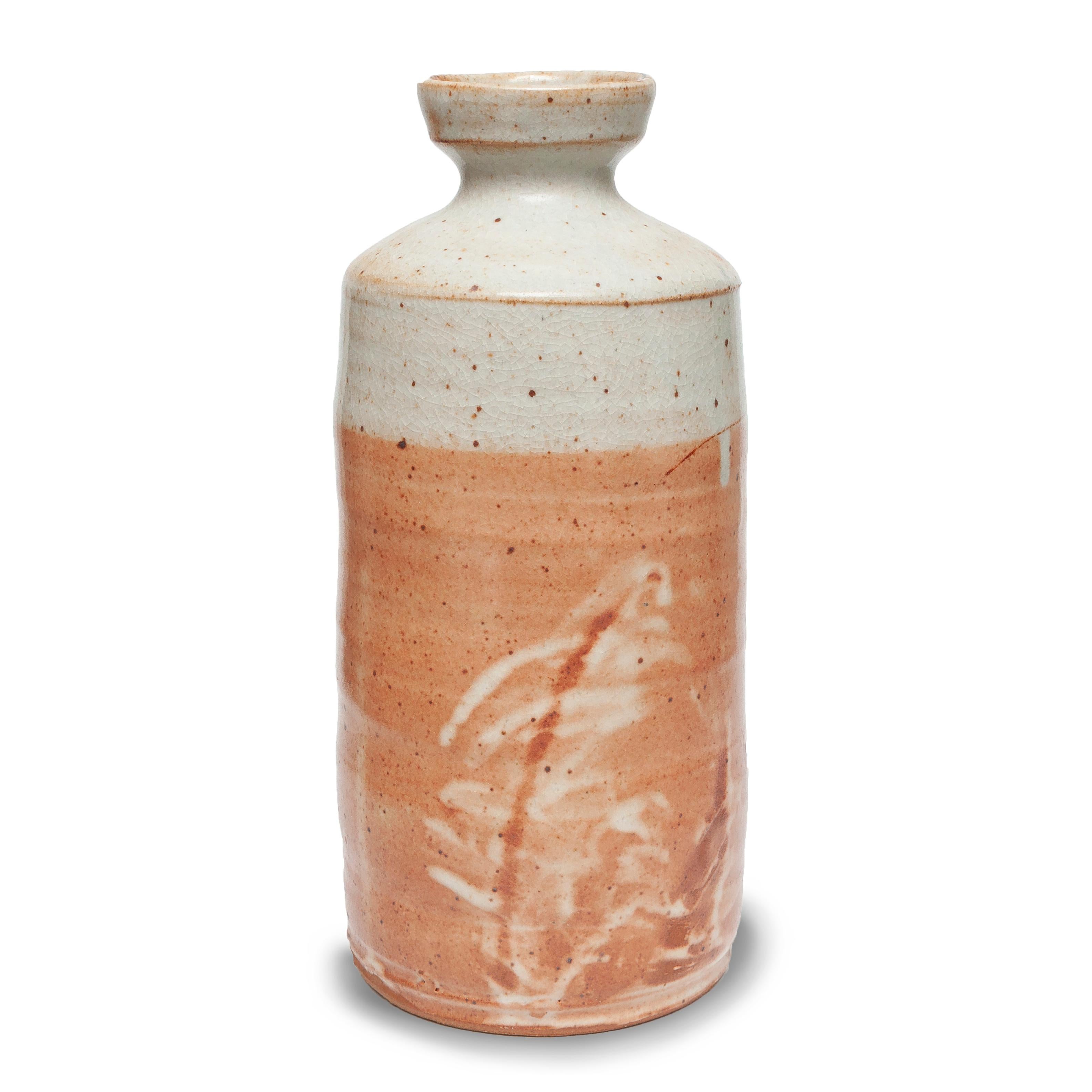 Large Warren MacKenzie shine glazed vase. This is a museum quality vase and stamped with his mark.  
It is in perfect condition.  

BIO-
Warren MacKenzie (1924 - 2018) is recognized as a true master of 20th Century ceramic art. Through his