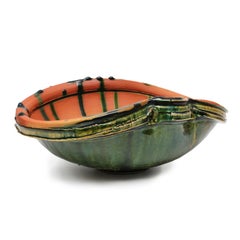 Large Oribe Bowl by Higashida Shigemasa (INV# NP2792)